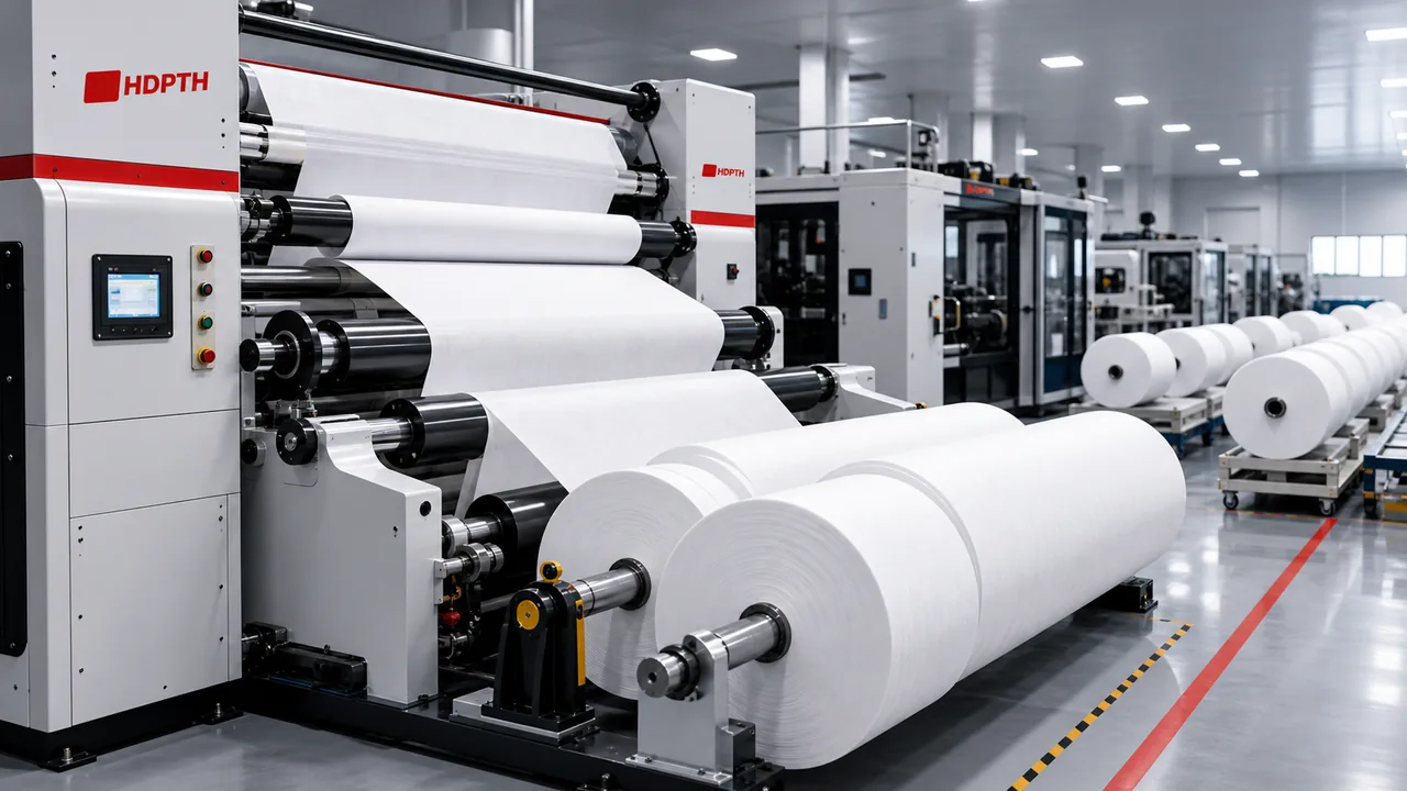 Nonwoven roll materials for wipes converting and rewinding